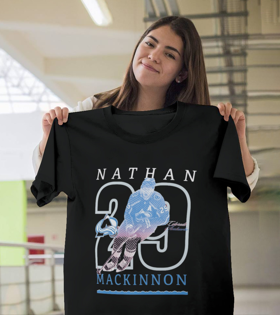 Nathan MacKinnon 29 Colorado Avalanche NHL Player Sports Fan Gear T-Shirt