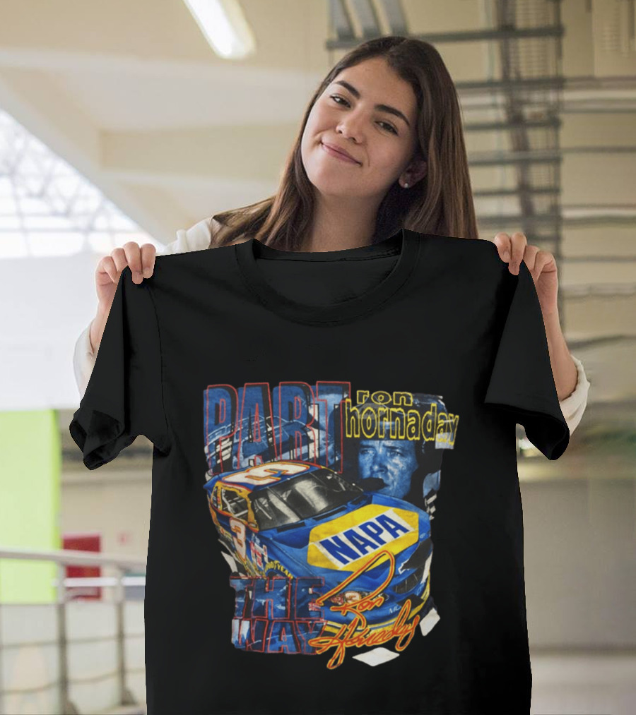 Rare 2000 NASCAR Ron Hornaday NAPA Part The Way Racing 3 T-Shirt