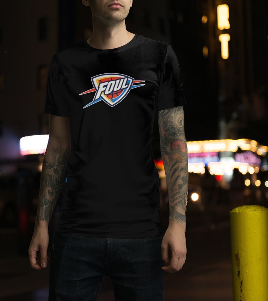 Oklahoma City Thunder Foul Basketball SGA Two Free Throws 2 Sided T-Shirt