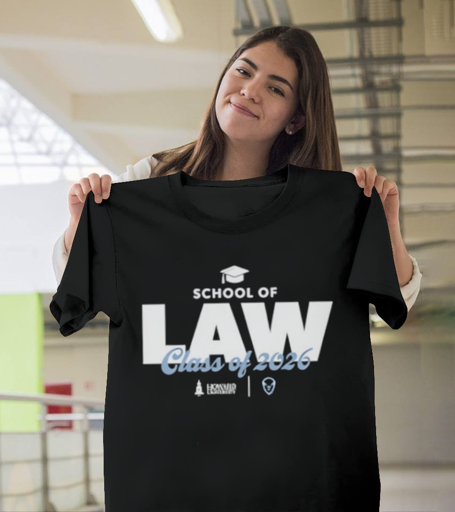 Howard University Law Class Of 2026 Graduation Theme With Scales And Books T-Shirt