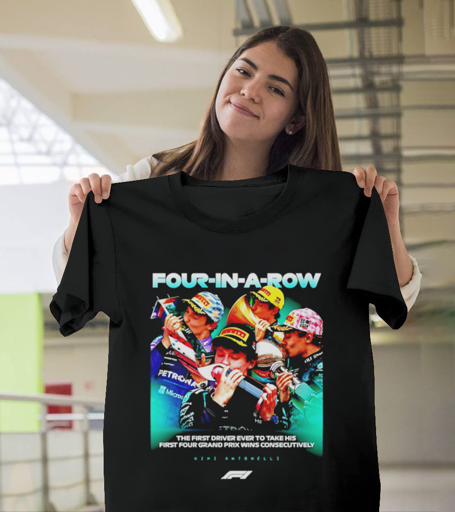 Kimi Antonelli Four In A Row First Driver Wins Consecutively Formula 1 T-Shirt