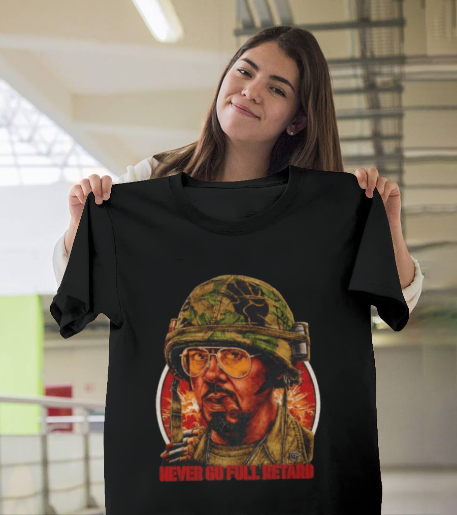 Kirk Lazarus Tropic Thunder Never Go Full Retard T-Shirt
