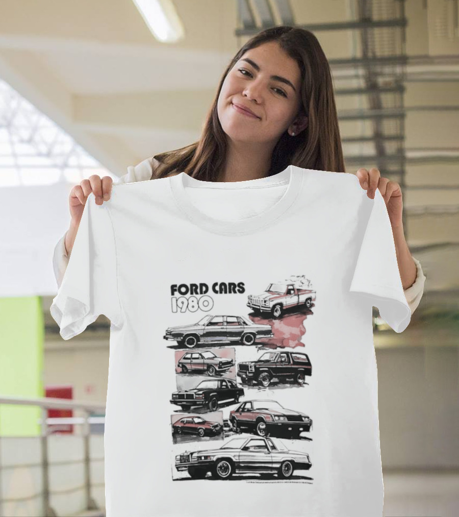 Ford Cars 1980 F Series Bronco Mustang Thunderbird Classic Collection T-Shirt