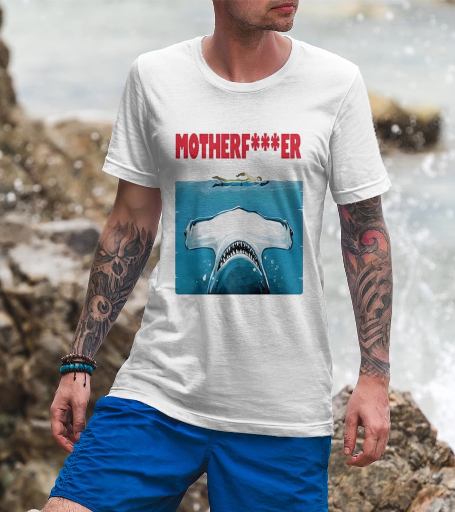 Samuel L Jackson Motherfucker Hammerhead Shark Jaws T-Shirt