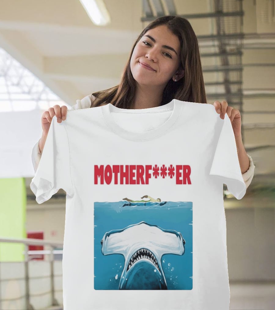 Samuel L Jackson Motherfucker Hammerhead Shark Jaws T-Shirt