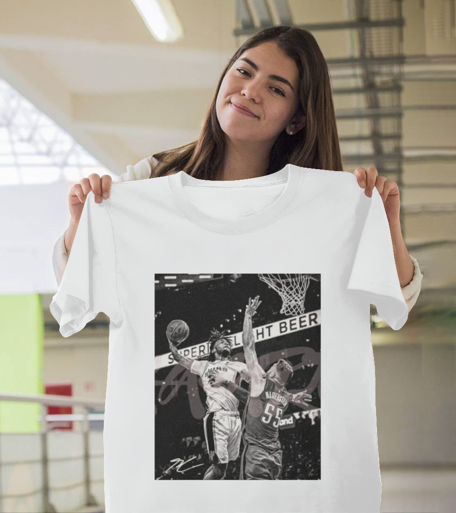 San Antonio Spurs Basketball Hartenstein 55 Player Action Photo Sport Superior Light Beer T-Shirt