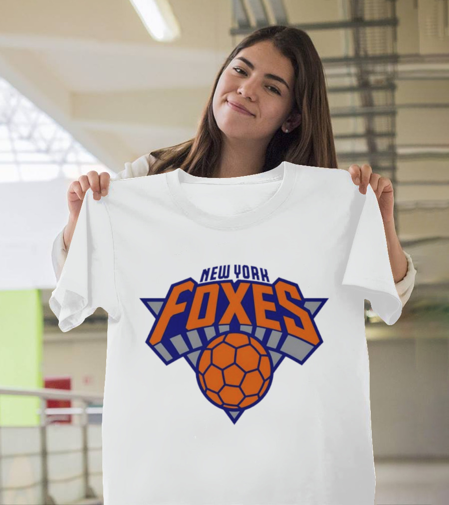 New York Foxes Basketball Soccer Emblem Hybrid T-Shirt