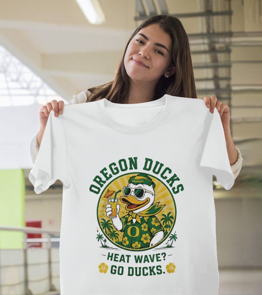 Oregon Ducks Heat Wave Go Ducks Summer Vibe T-Shirt