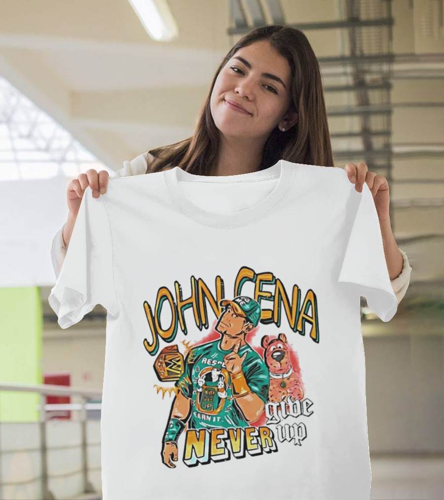 John Cena Never Give Up Scooby Doo WWE Championship T-Shirt
