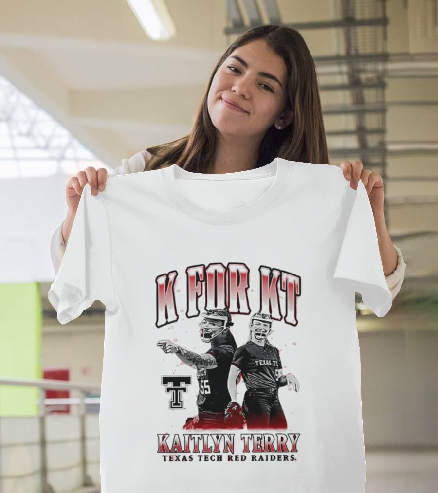 K For KT Kaitlyn Terry Texas Tech Red Raiders T-Shirt