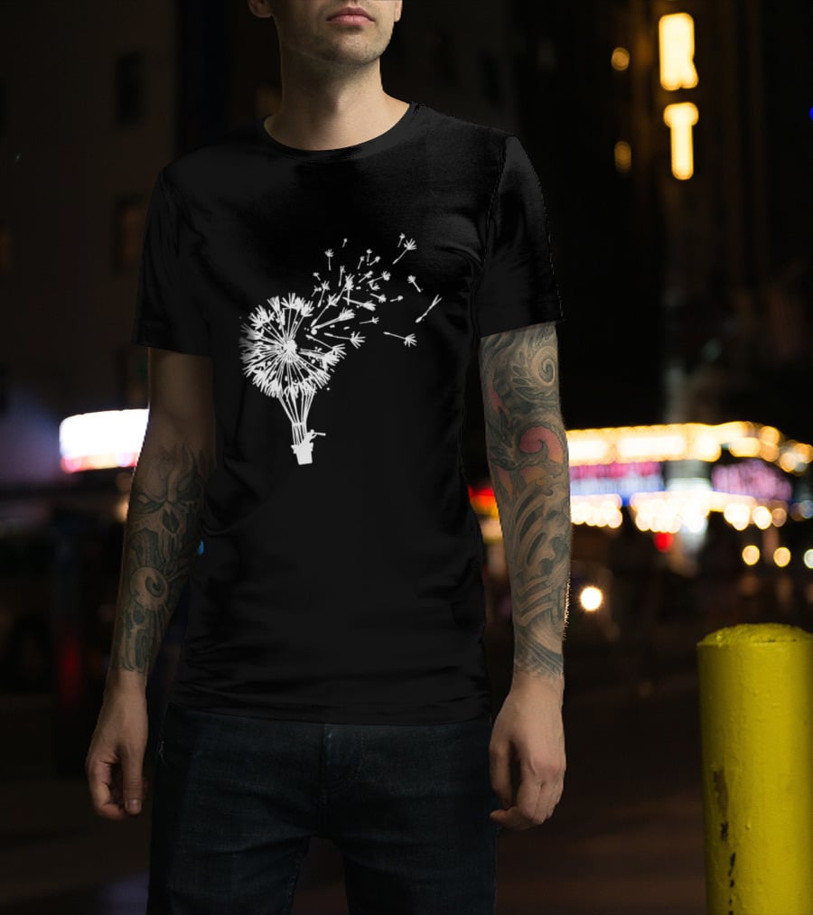 Flower Power Dandelion Fly Away Freedom Nature T-Shirt