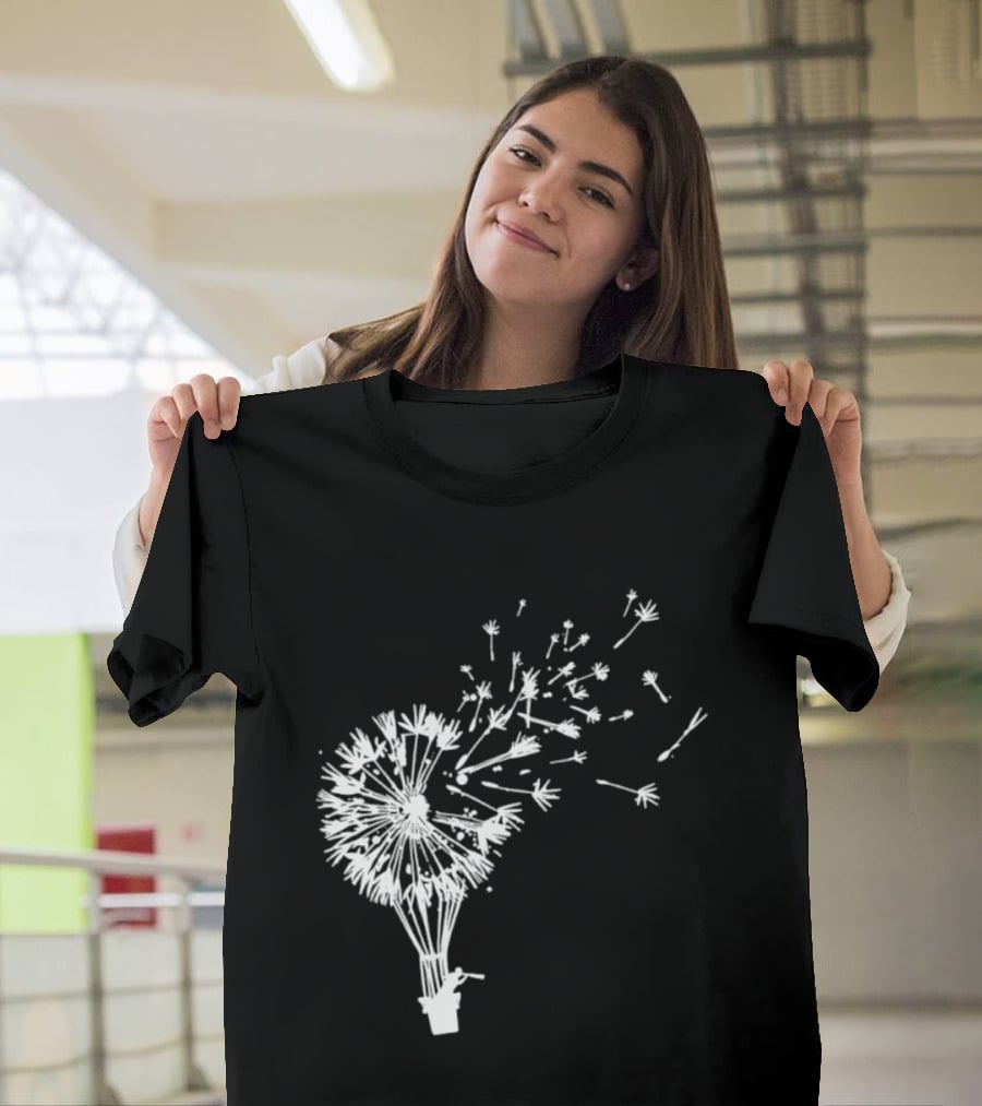 Flower Power Dandelion Fly Away Freedom Nature T-Shirt