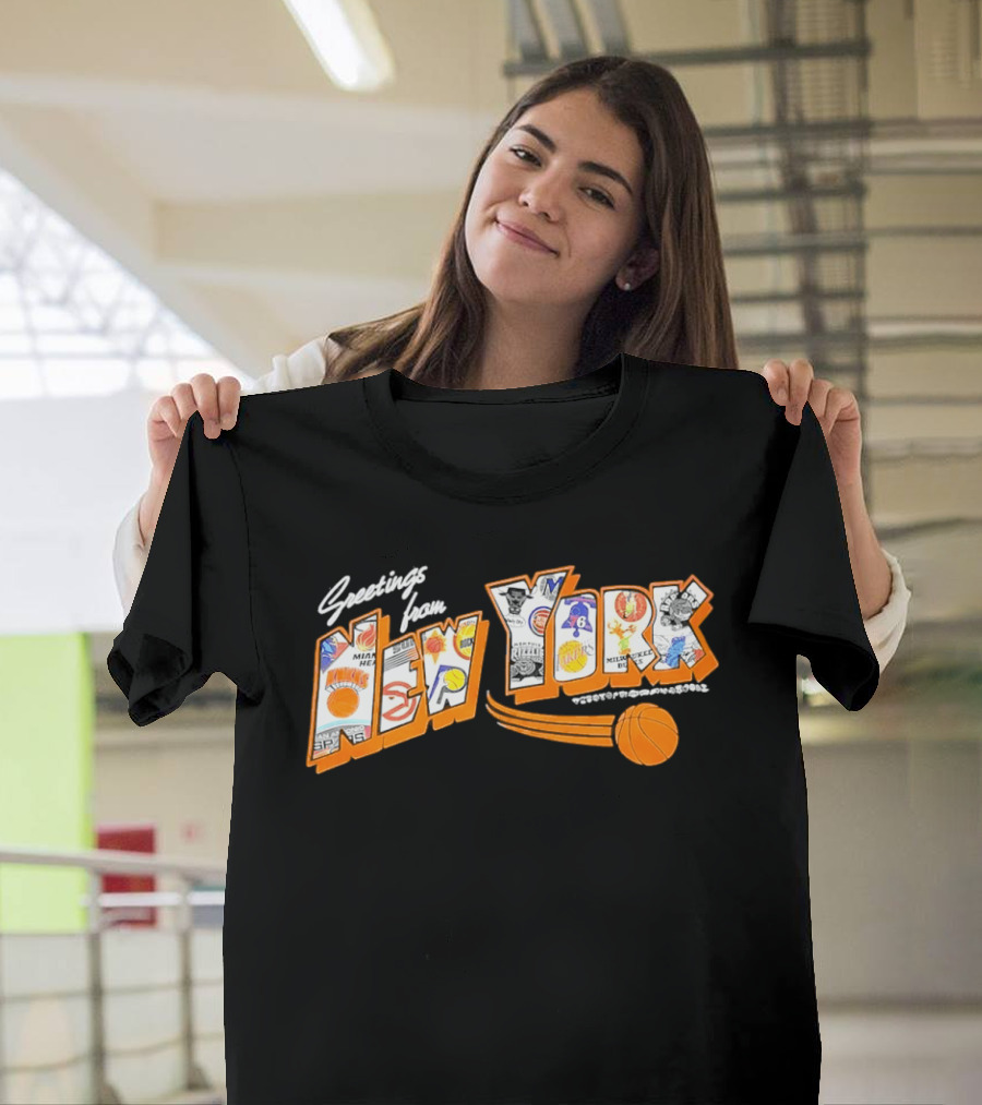 Greetings From New York Basketball NBA Teams 2026 Season T-Shirt