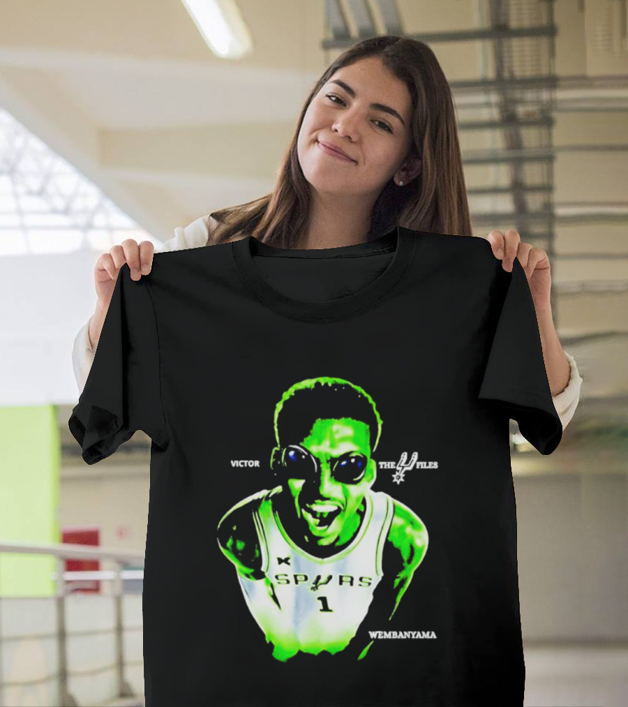 Victor Wembanyama Spurs X Files Number 1 Basketball Alien Concept T-Shirt