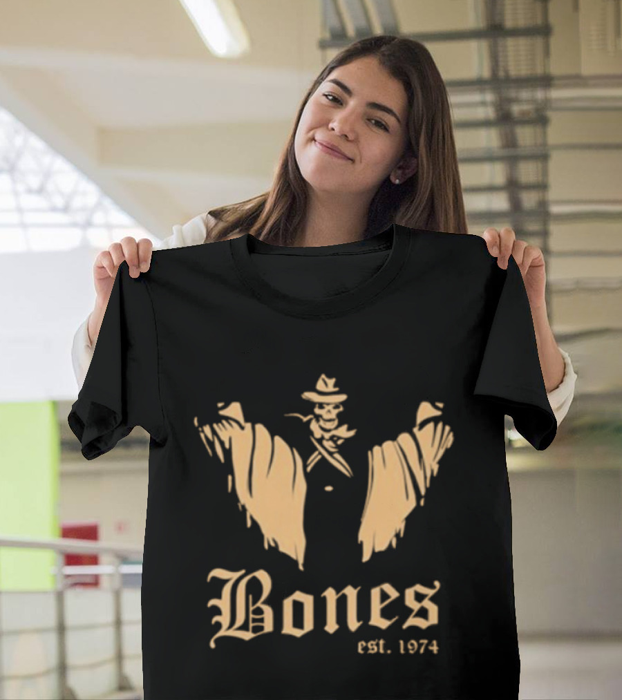 Crossmen Gold Bones Est 1974 Skeleton Cowboy T-Shirt