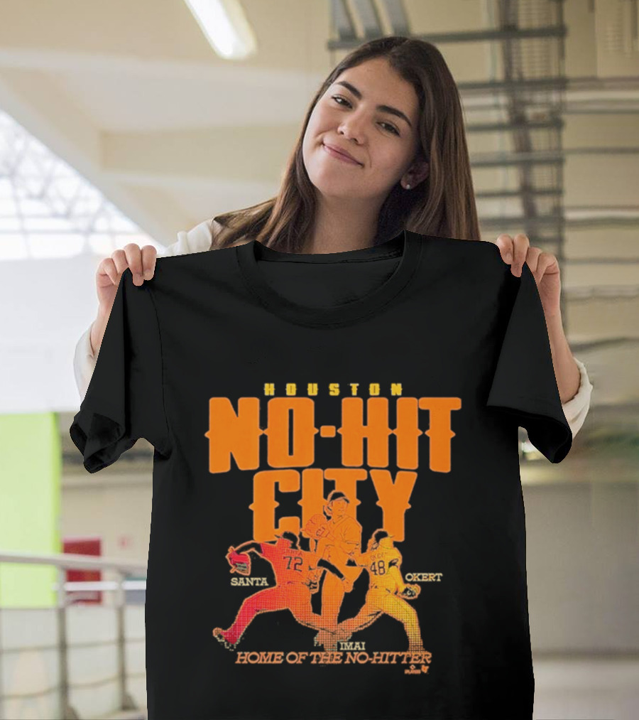 Houston No Hit City Home Of The No Hitter Tatsuya Imai Steven Okert Alimber Santa T-Shirt