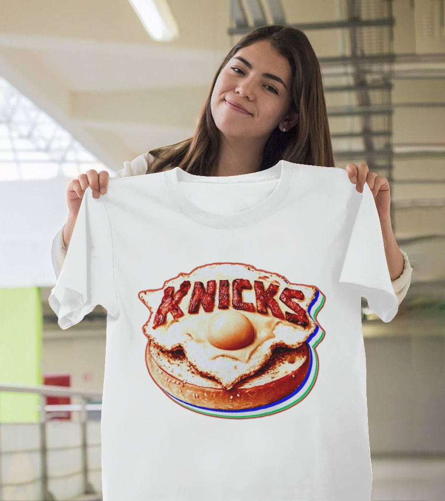 New York Knicks Breakfast Bagel Egg Knicks T-Shirt