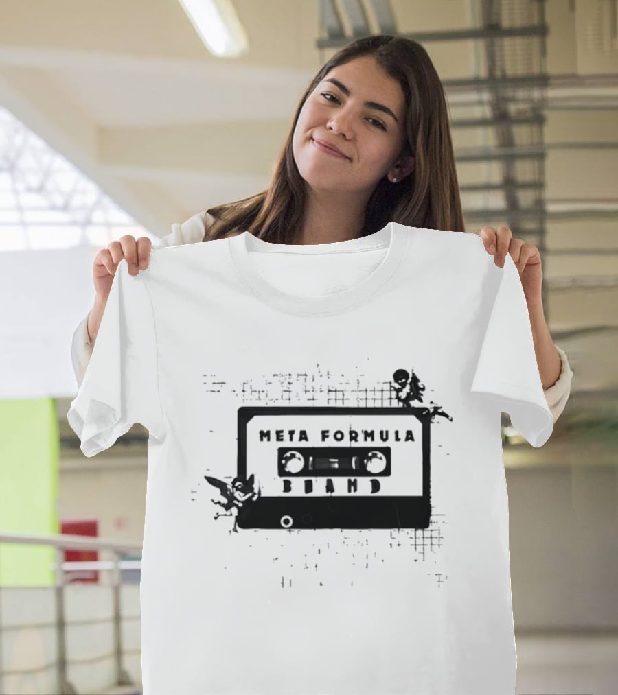 Meta Formula Brand Cassette Tape Pop Culture Aesthetic Music Nostalgia T-Shirt