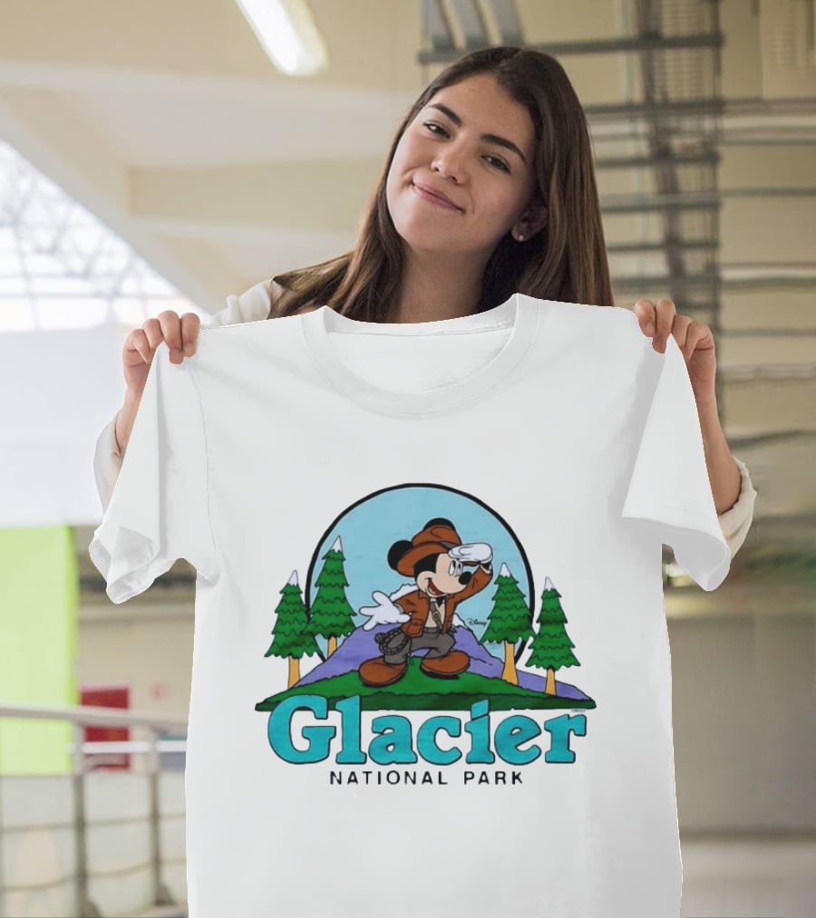 Mickey Mouse Explorer Glacier National Park Adventure T-Shirt