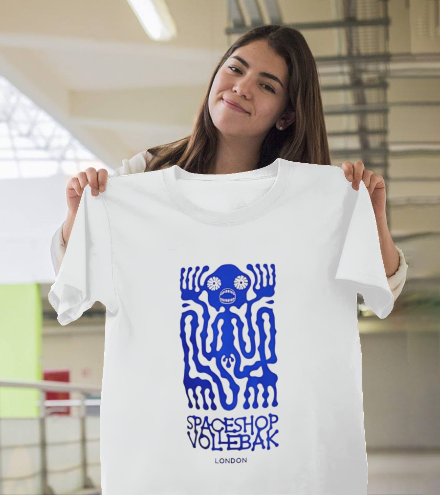 Spaceshop Vollebak London Psychedelic Blue Alien Figure T-Shirt