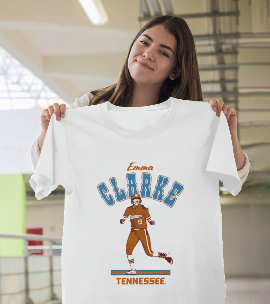 Tennessee Emma Clarke Running Pose Baseball Player T-Shirt