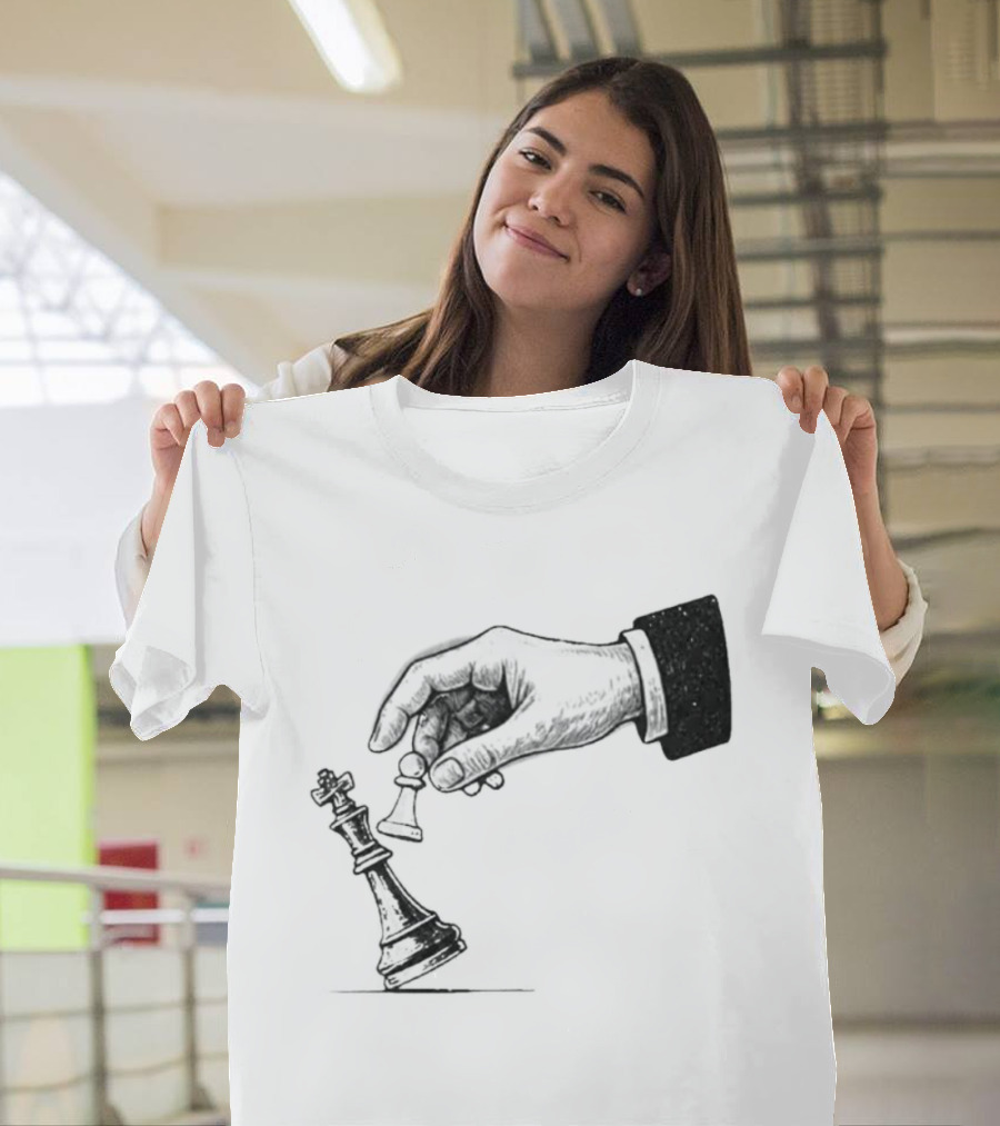 Chess Pawn Topple King Strategic Game Power Victory T-Shirt