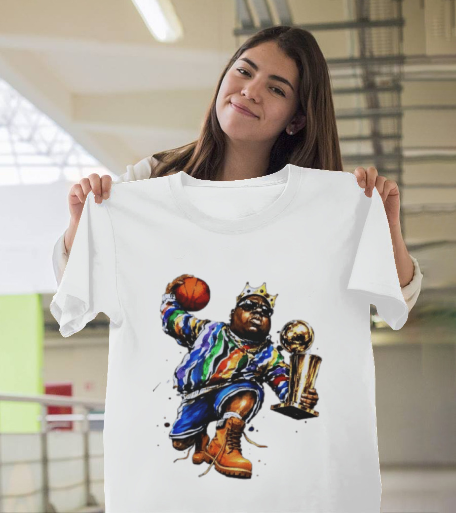 New York Knicks Basketball Biggie Smalls Crown Trophy T-Shirt