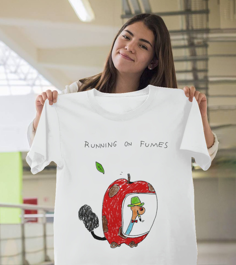 Running On Fumes Lowly Worm Apple Car T-Shirt