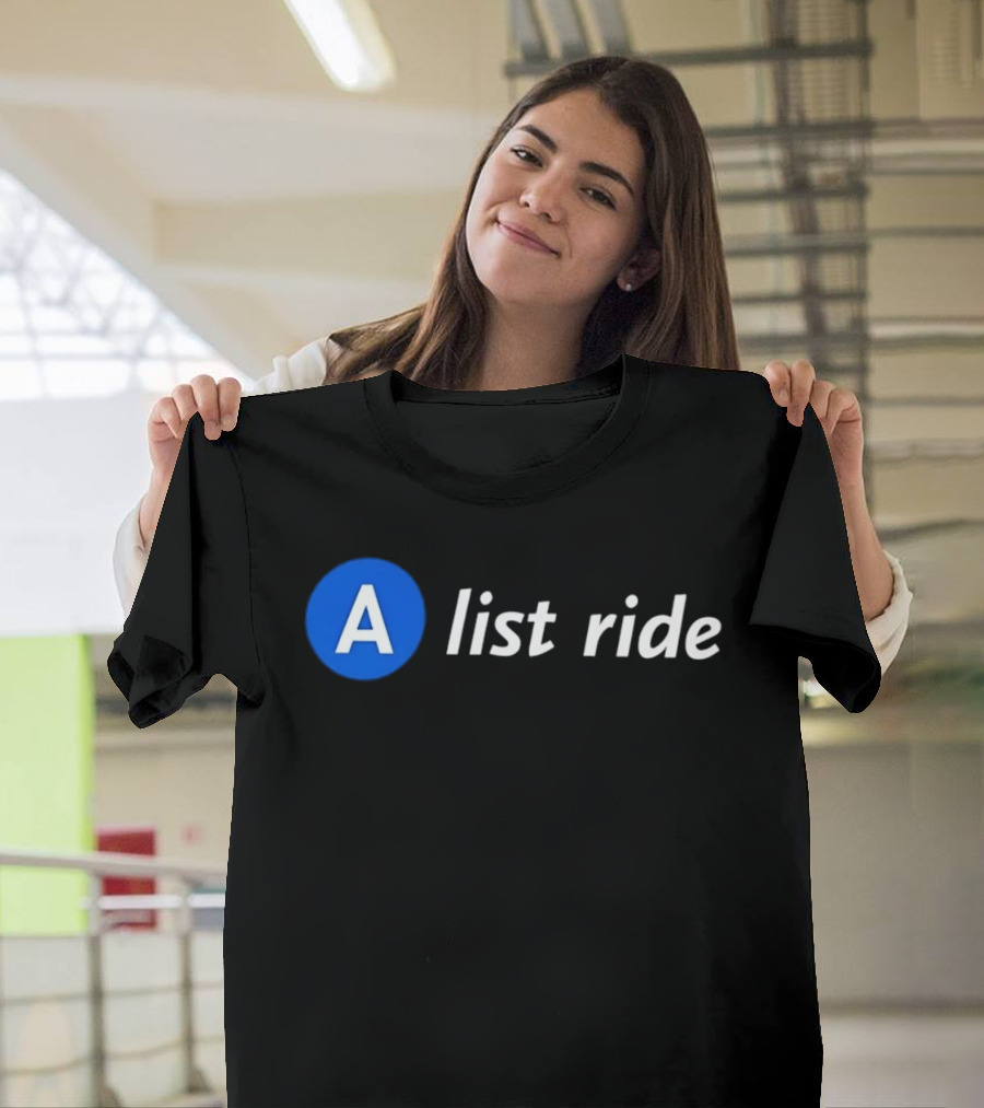 A List Ride Blue Circle Letter A T-Shirt