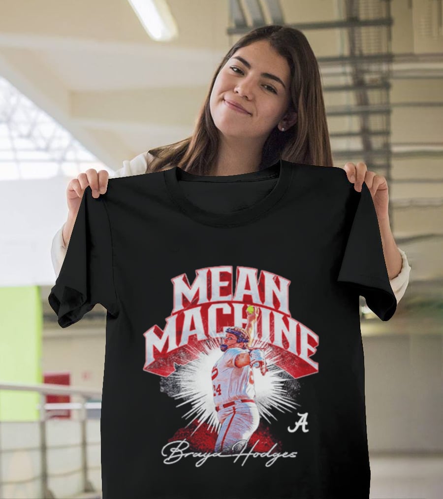 Mean Machine Braya Hodges Alabama Softball Player Collage T-Shirt
