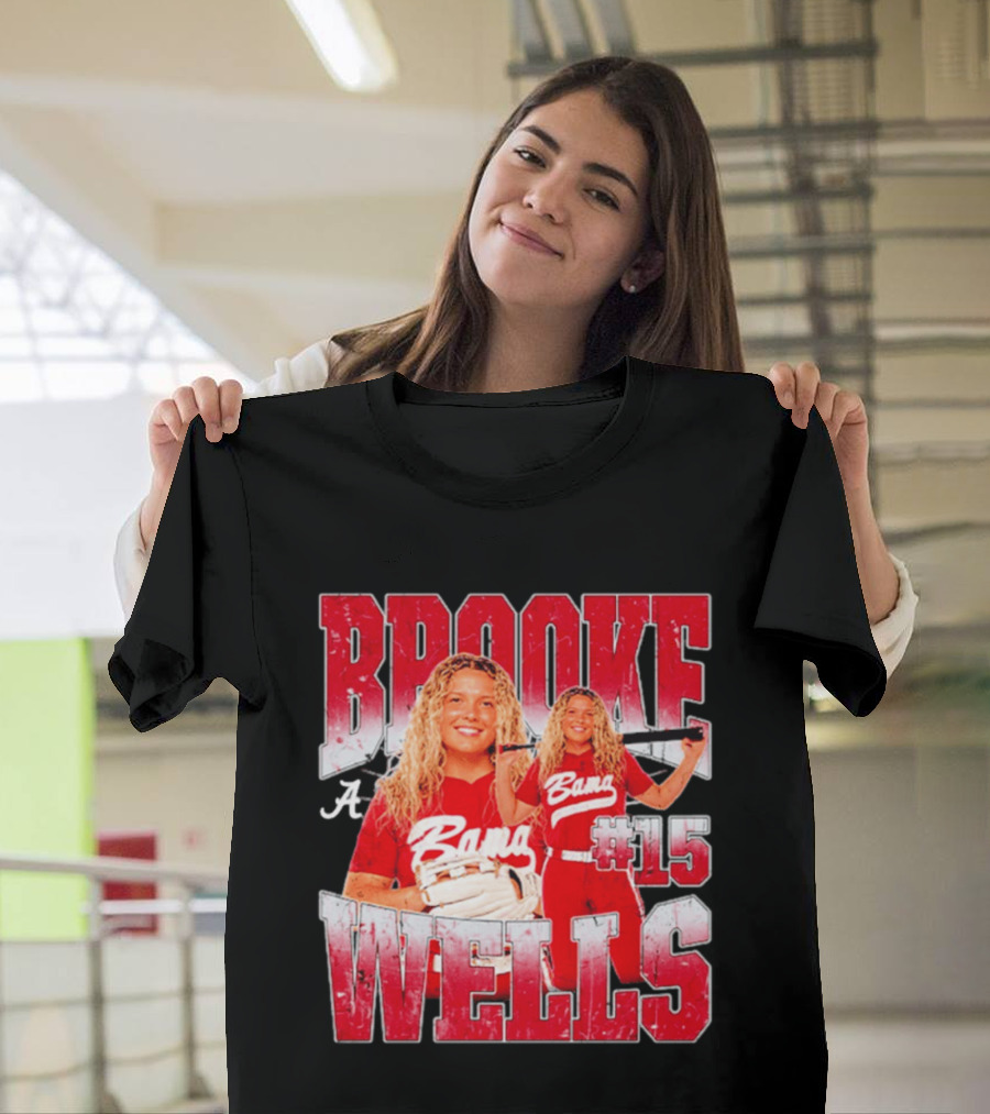 Brooke Wells Bama Softball #15 Player Collage Alabama T-Shirt