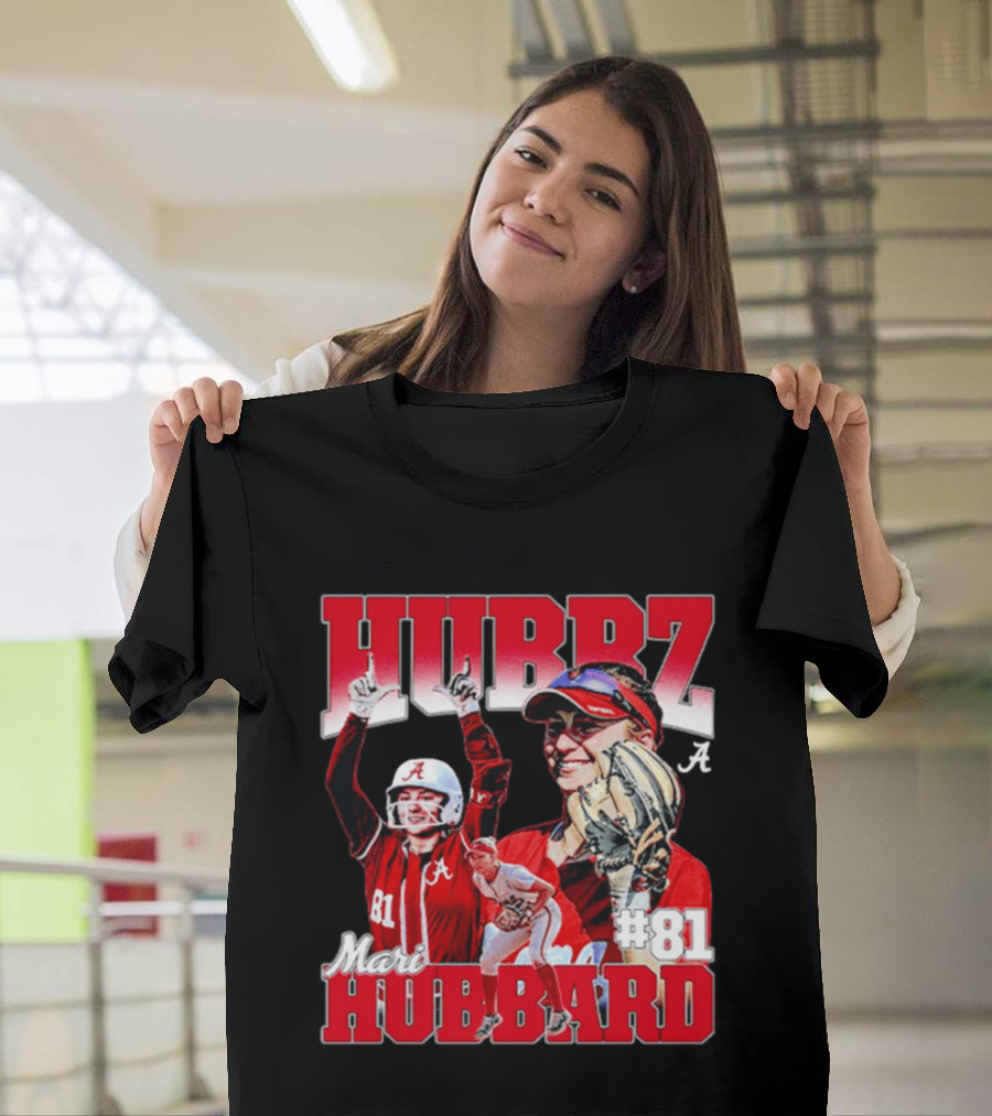 Mari Hubbard Alabama Softball Hubz #81 NCAA Player Collage T-Shirt