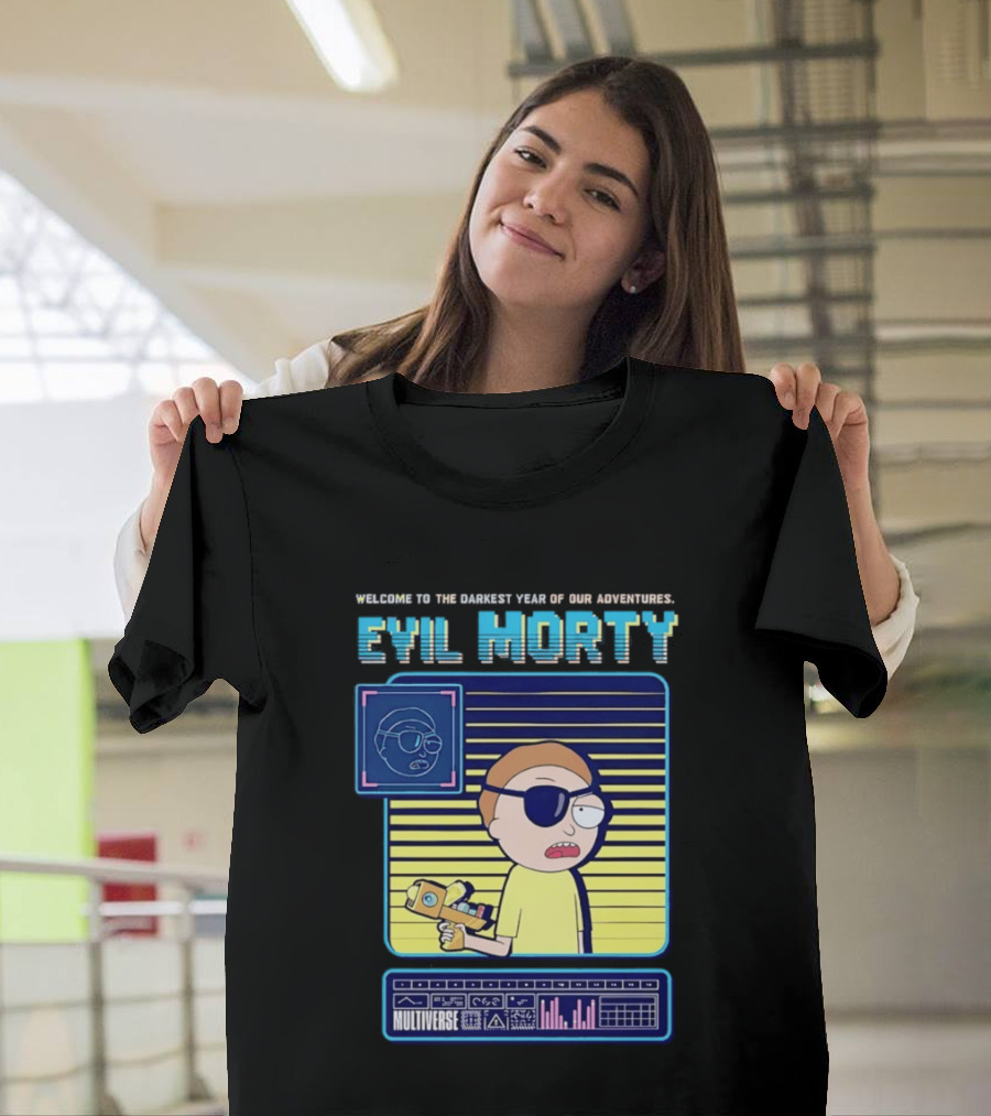 Welcome To The Darkest Year Evil Morty Multiverse Adventure Eyepatch T-Shirt