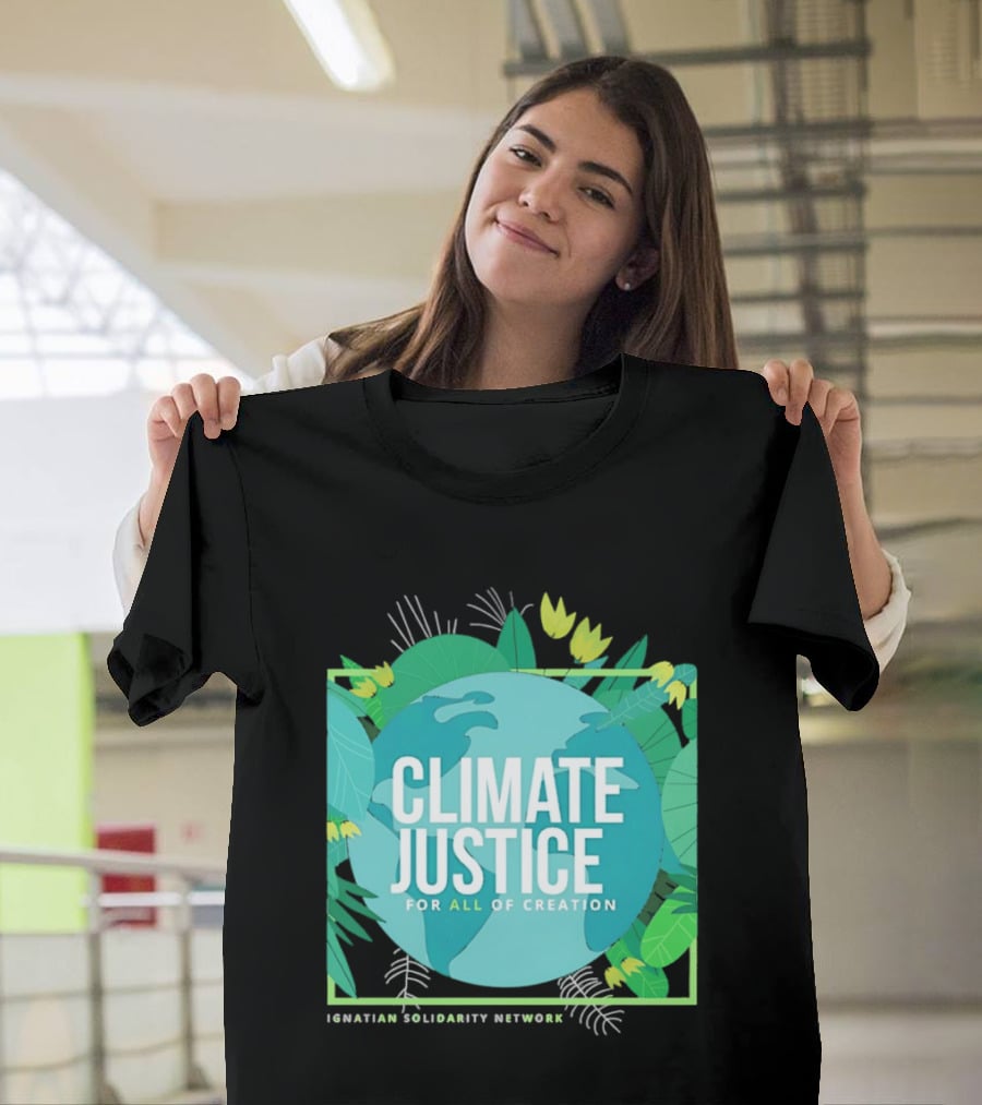 Ignatian Solidarity Network Climate Justice For All Of Creation Earth Floral T-Shirt