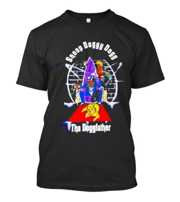 Snoop Doggy Dogg Tha Doggfather 1990 Brick Wall Throne حجر T-Shirt
