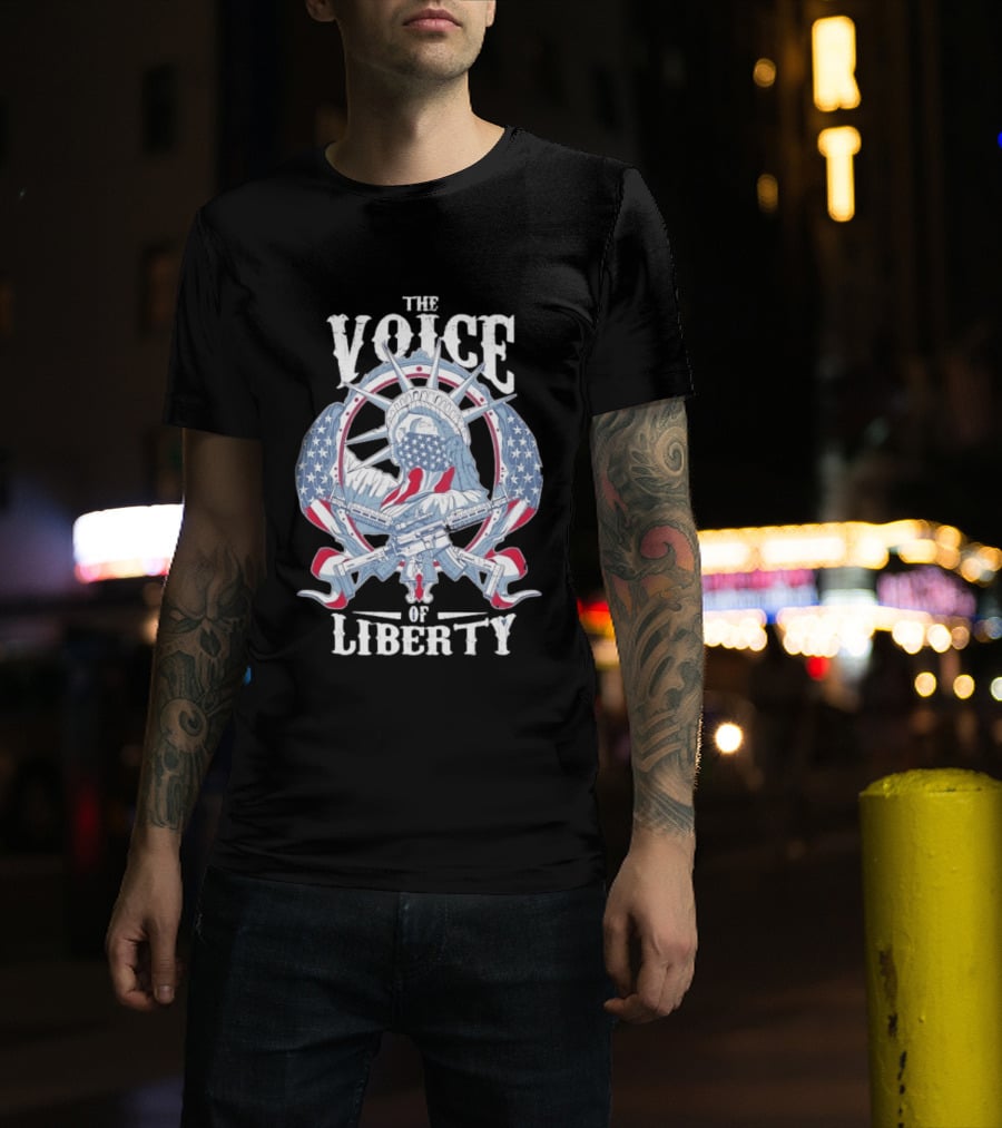 The Voice Of Liberty American Patriot Second Amendment Guns Statue T-Shirt