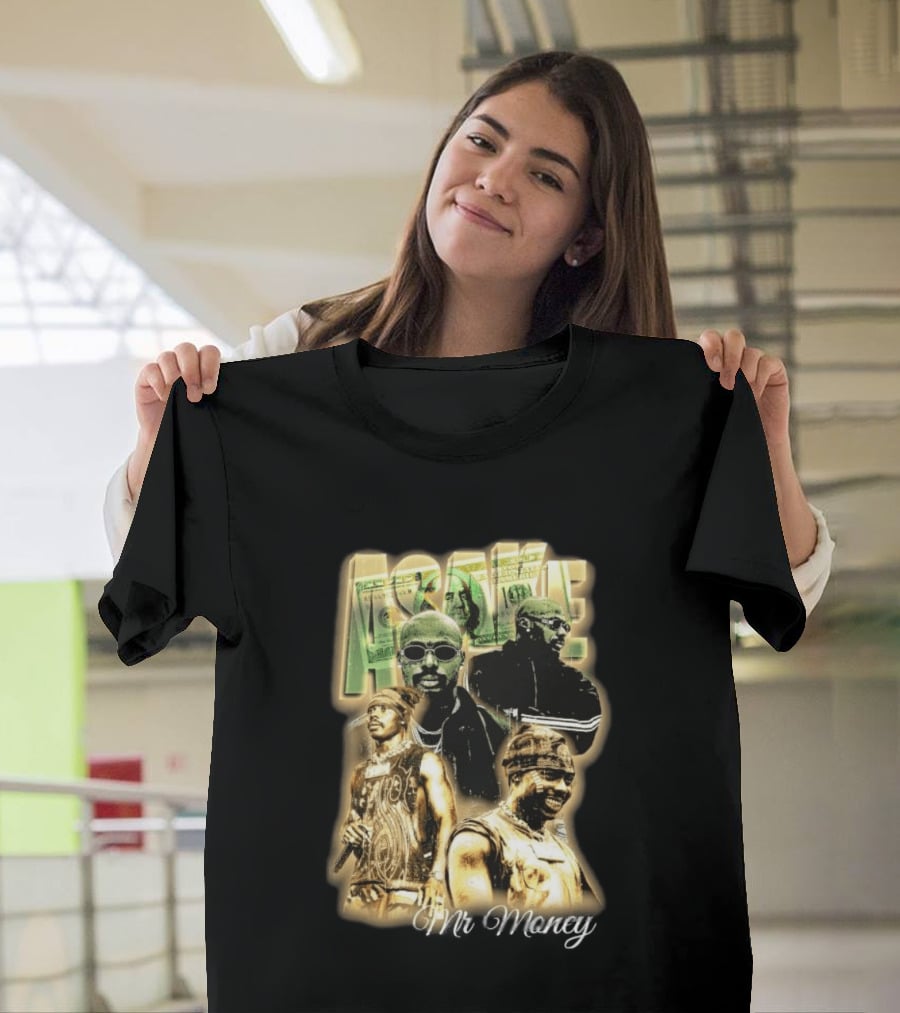 Asake Mr Money Music Artist Collage With Stylish Sunglasses And Fashionable Outfits T-Shirt