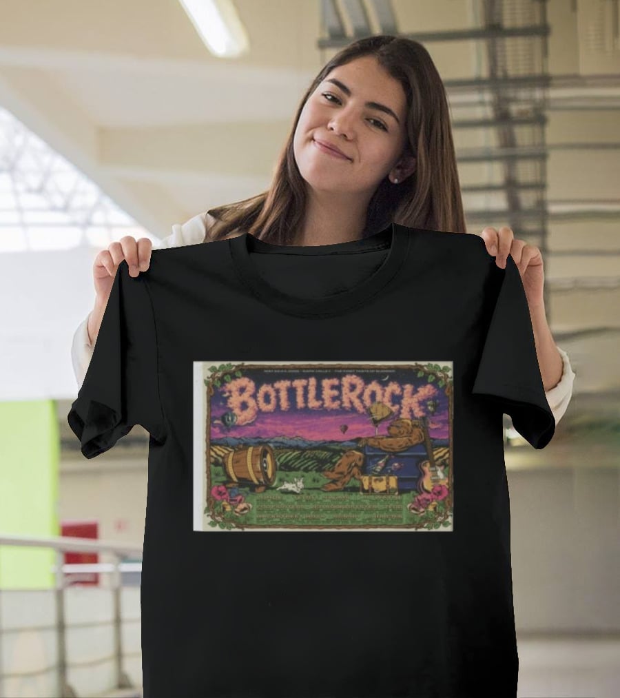 BottleRock Napa Valley Festival 2026 Grateful Dead Hot Air Balloons Fields T-Shirt