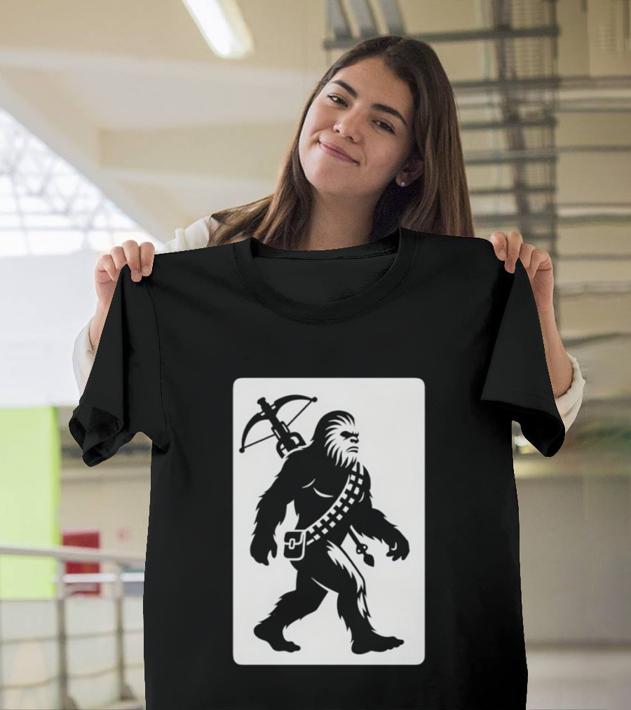 Chewbacca Bigfoot Star Wars Wookiee Hunter Sci Fi Creature Crossbow Trekker T-Shirt