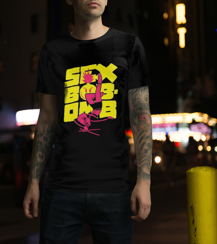 Scott Pilgrim Vol 3 Infinite Sadness 20th Anniversary Sex Bob Omb Explosion T-Shirt