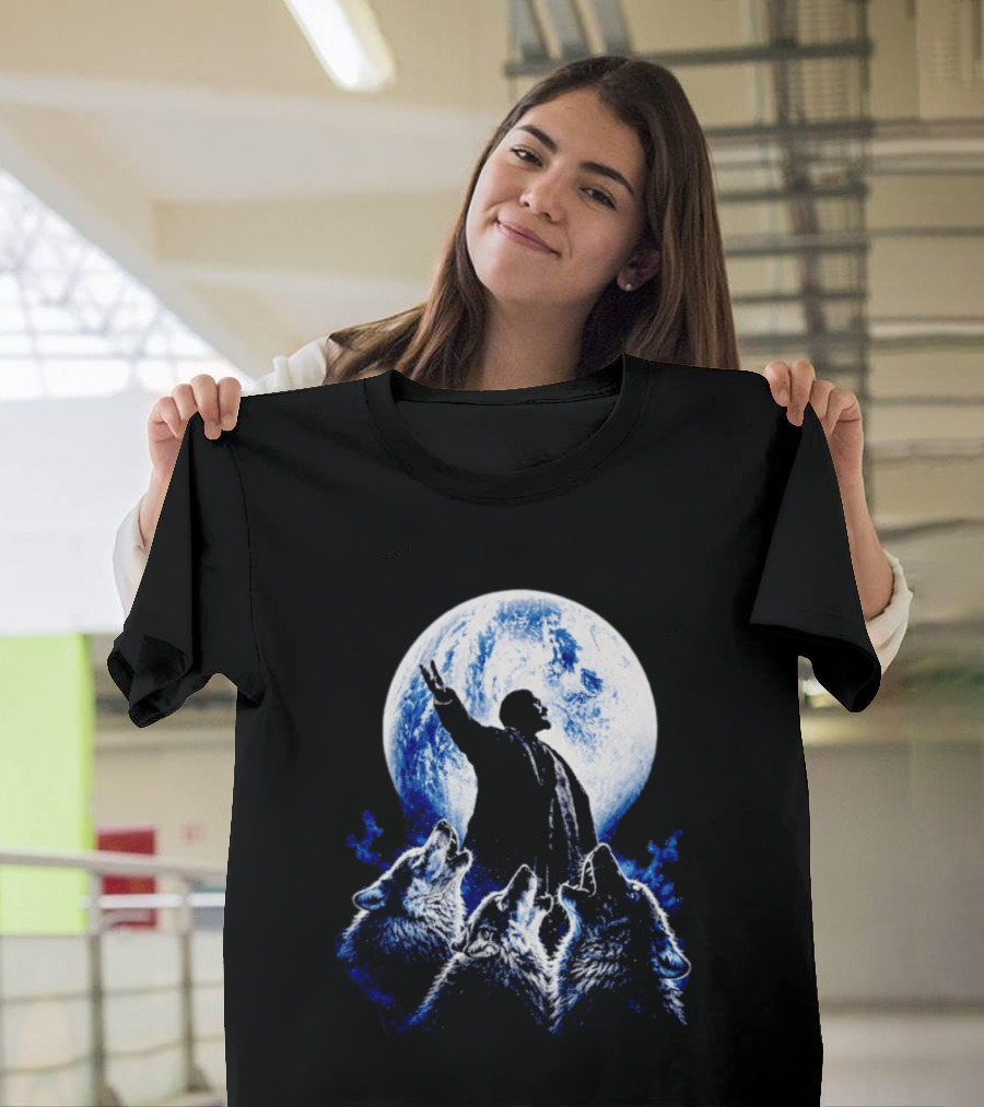 Vladimir Lenin Moon Wolves Howling Speaker T-Shirt