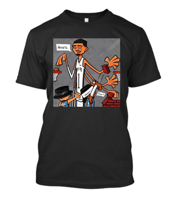 Wemby Spurs Pathetic Foul Long Arms Basketball T-Shirt