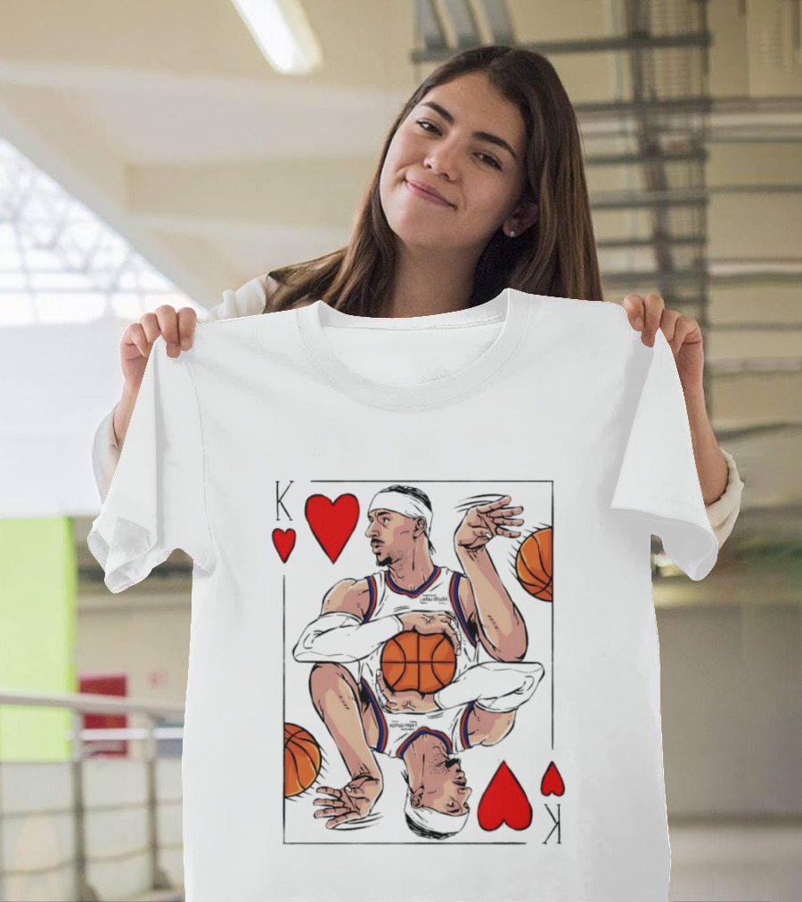 Josh Hart New York Knicks King Of Hearts NBA Card T-Shirt