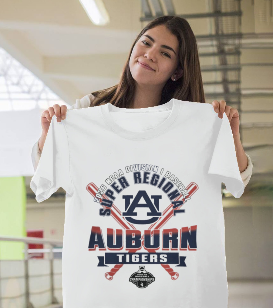 2026 NCAA Division I Baseball Super Regional Auburn Tigers T-Shirt