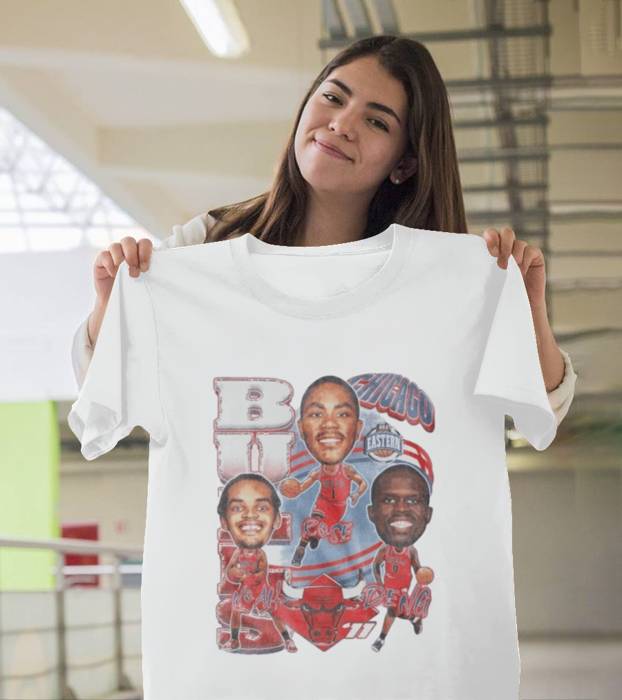 Chicago Bulls Noah Rose Deng NBA Eastern Conference Basketball Stars 11 T-Shirt