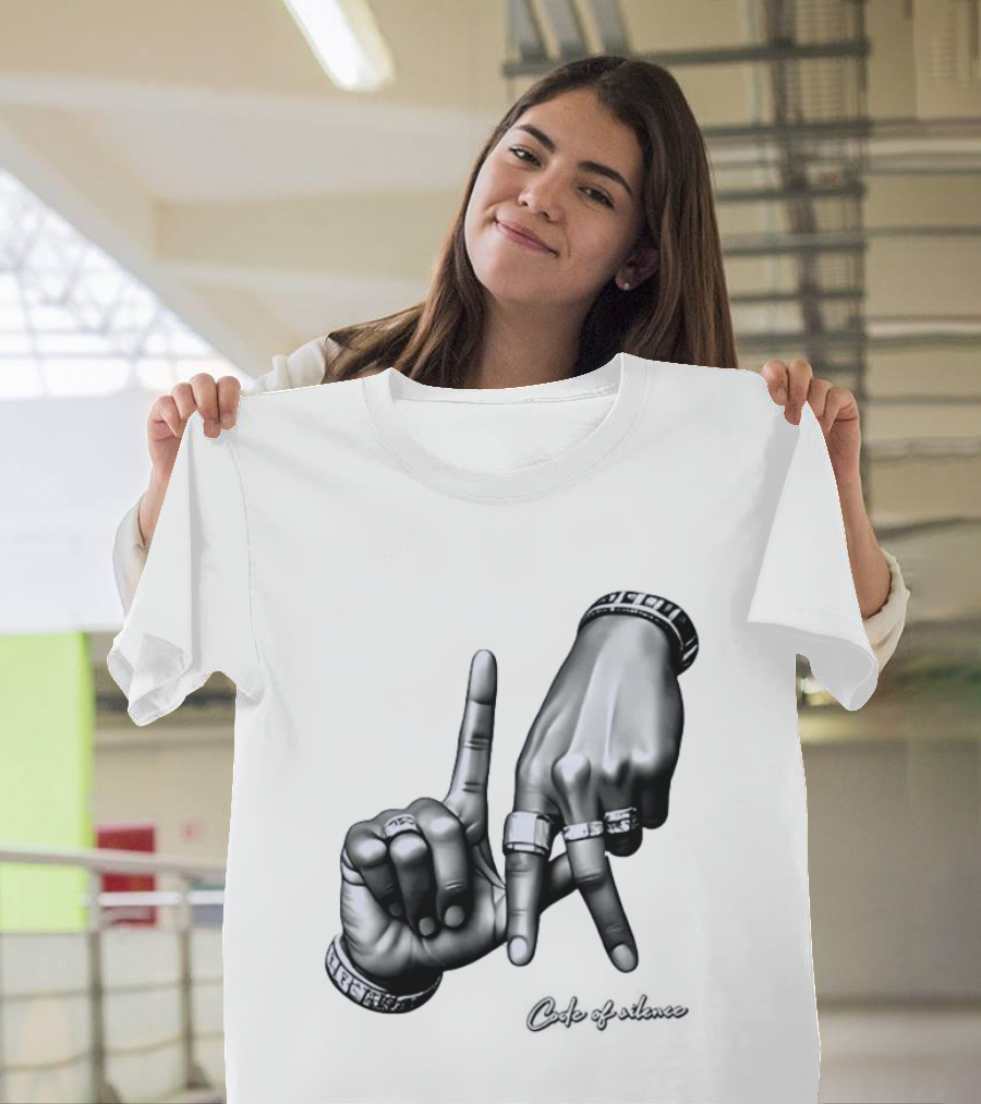 Code Of Silence LA Hand Gesture T-Shirt