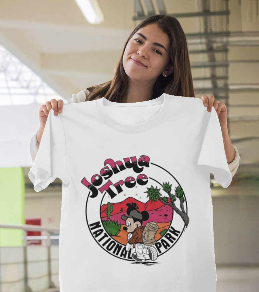 Mickey Mouse Hiking Adventure Joshua Tree National Park T-Shirt