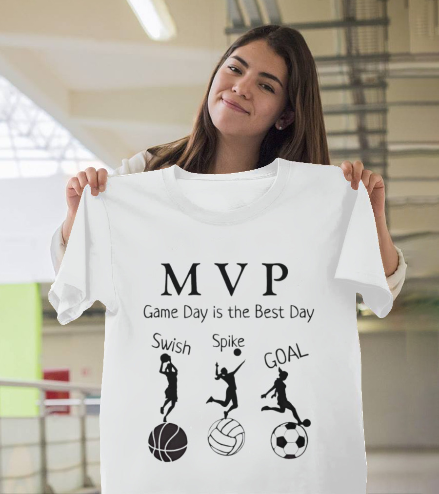 MVP Game Day Is The Best Day Swish Spike Goal T-Shirt
