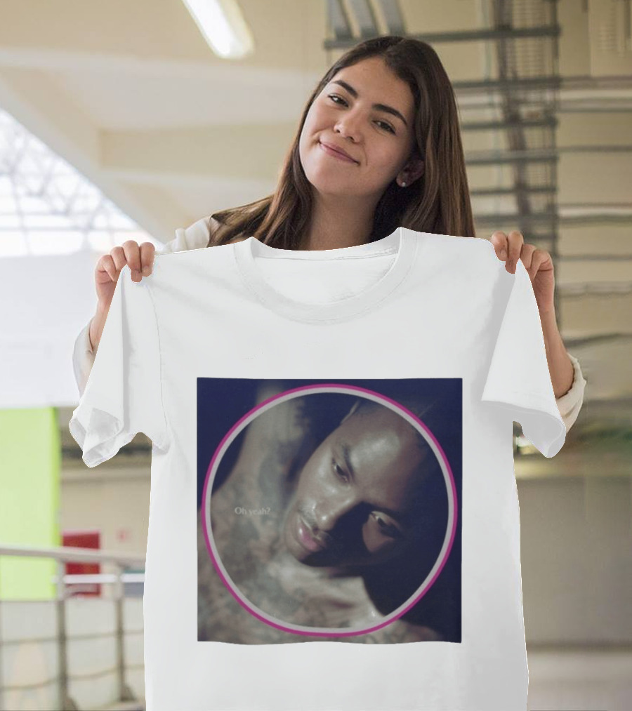 Oh Yeah Steve Lacy Musician Portrait Pink Circle Frame T-Shirt