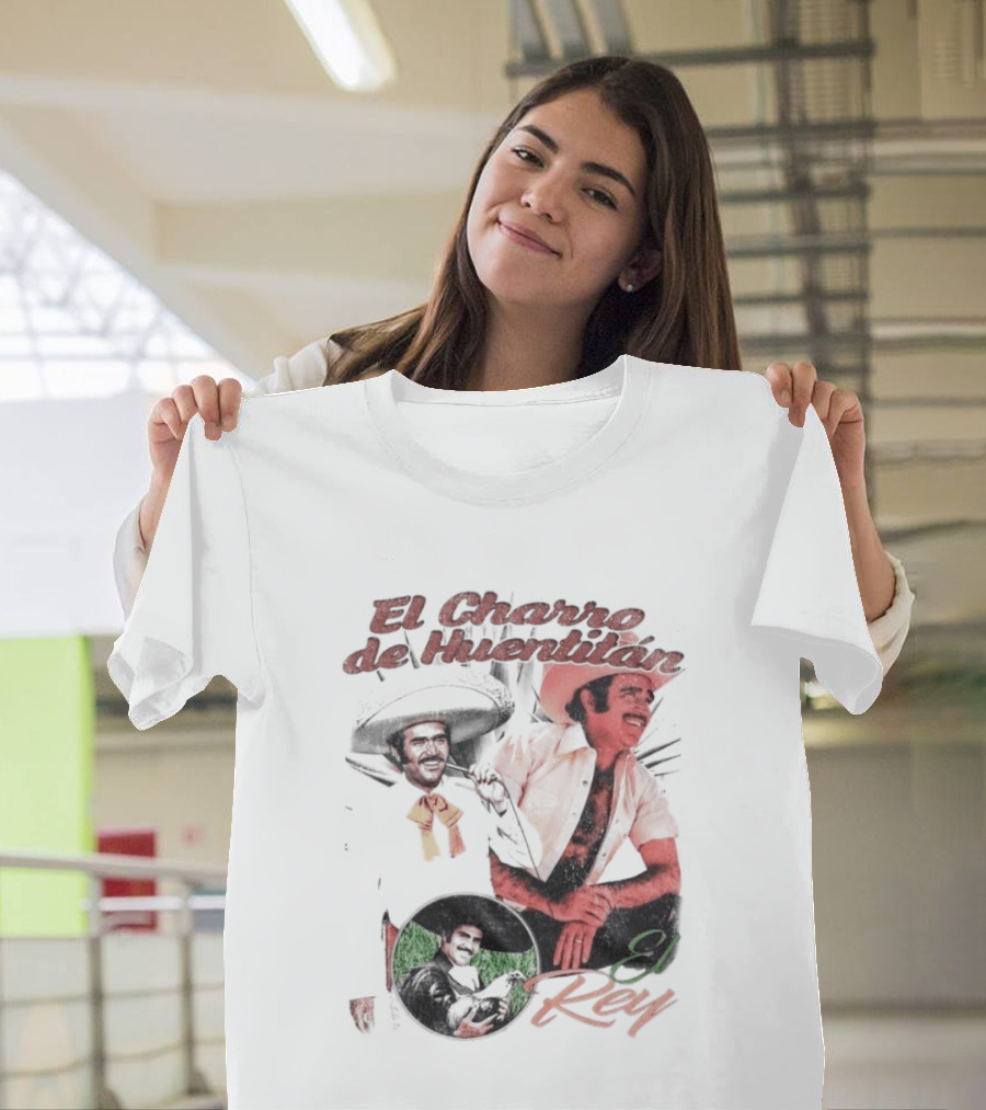 Vicente Fernandez El Charro De Huentitan El Rey Iconic Ranchera Style Mexican Music Legend T-Shirt